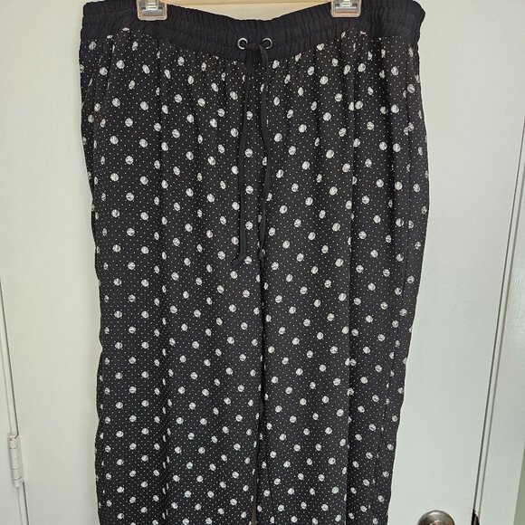 CJ Banks Pants - Size 1X Black and white CJ Banks Wide Leg Pants